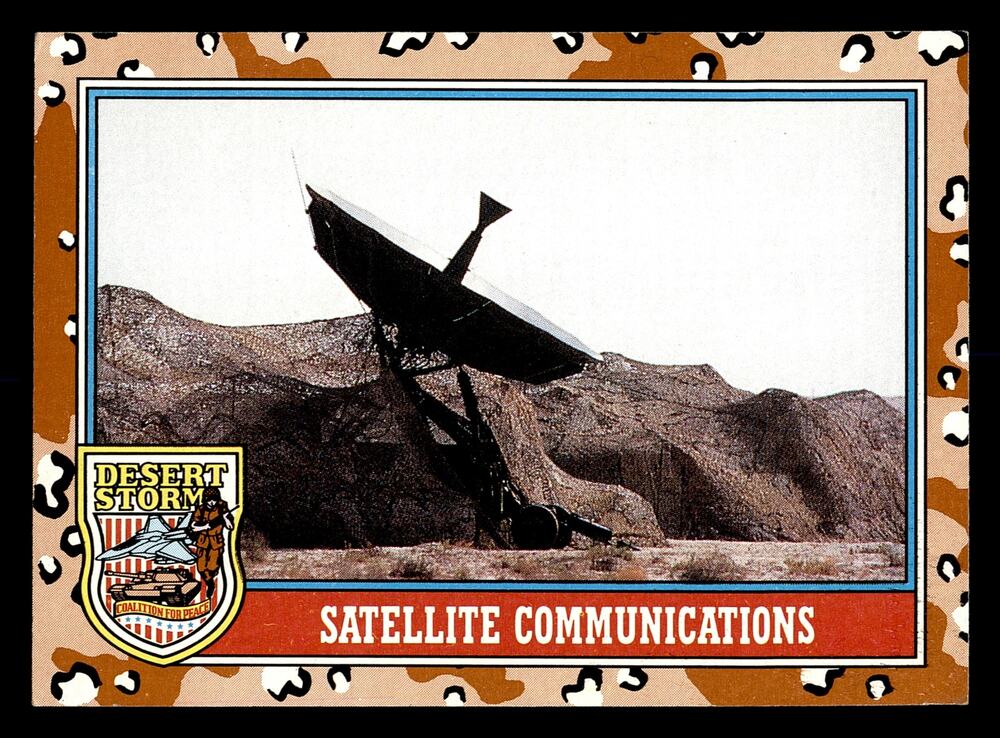1991 Topps Desert Storm #173 Satellite Communications Card